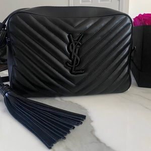 AUTHENTIC YSL Lou Matelassé Leather Camera Bag